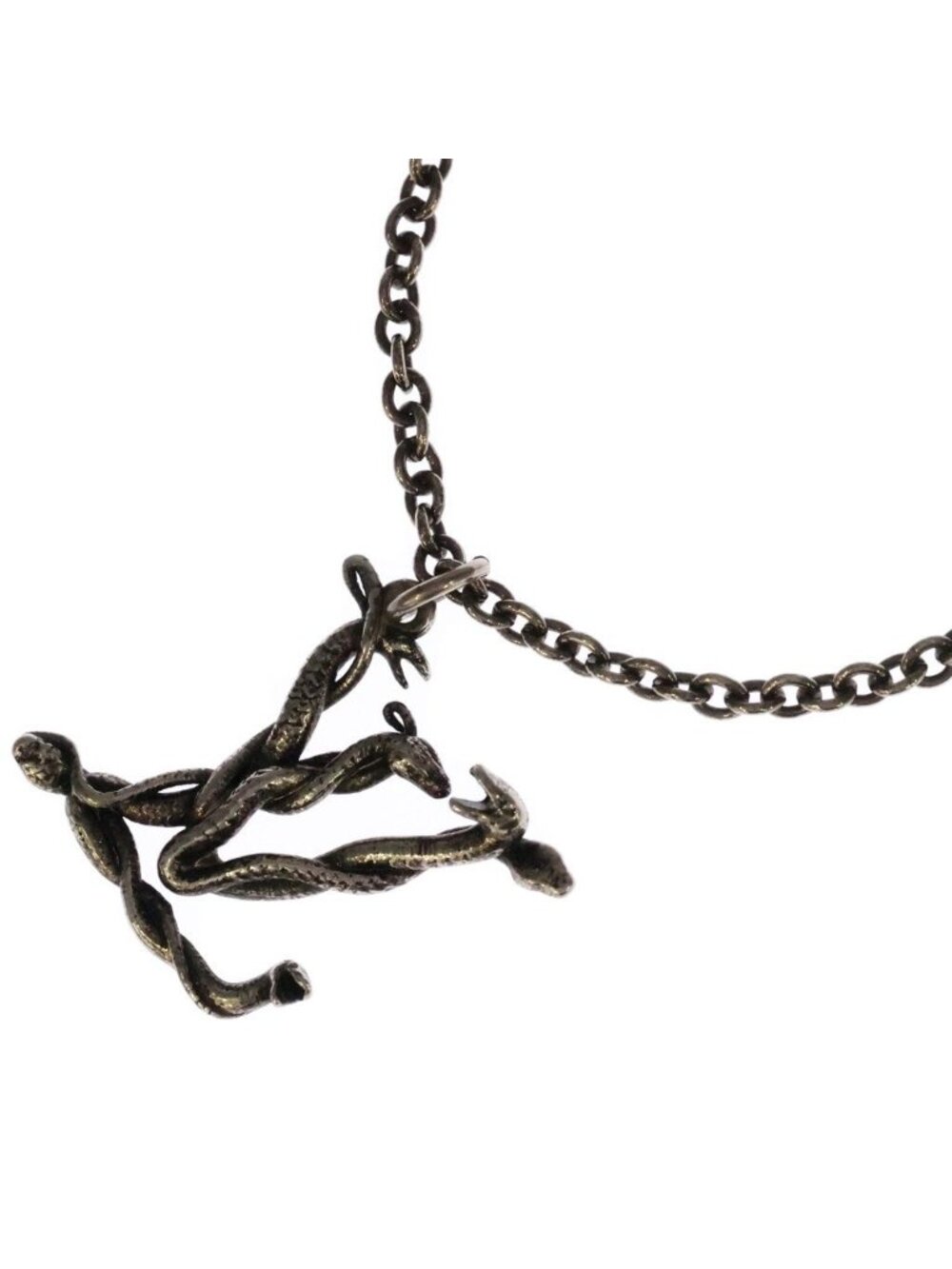 Louis Vuitton LV Snake Pendant Logo Silver